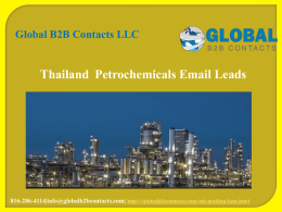 Thailand  Petrochemicals Email Leads