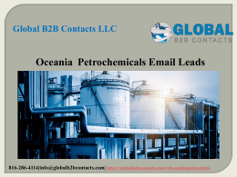 Oceania  Petrochemicals Email Leads