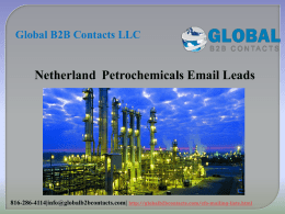 Netherland  Petrochemicals Email Leads