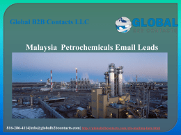 Malaysia  Petrochemicals Email Leads