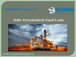 India  Petrochemicals Email Leads