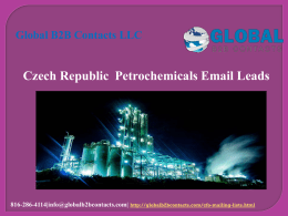 Czech Republic  Petrochemicals Email Leads