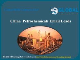 China  Petrochemicals Email Leads