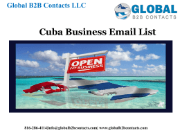 Cuba business Email List