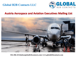 Austria Aerospace and Aviation Executives Mailing List