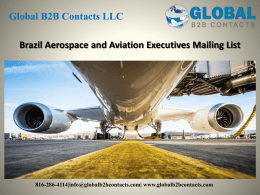 Brazil Aerospace and Aviation Executives Mailing List