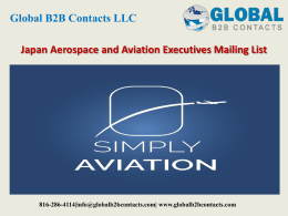 Japan Aerospace and Aviation Executives Mailing List