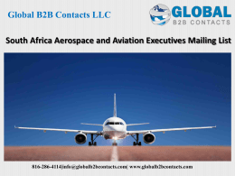 South Africa Aerospace and Aviation Executives Mailing List