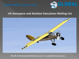 UK Aerospace and Aviation Executives Mailing List