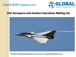 USA Aerospace and Aviation Executives Mailing List