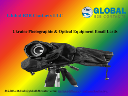 Ukraine Photographic & Optical Equipment Email Leads
