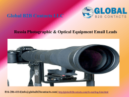 Russia Photographic & Optical Equipment Email Leads