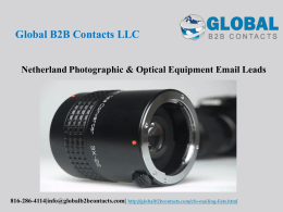 Netherland Photographic & Optical Equipment Email Leads
