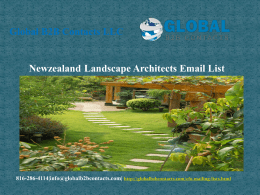 Newzealand Landscape Architects Email List