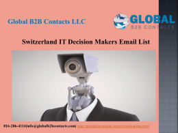 Switzerland IT Decision Makers Email List