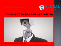Thailand IT Decision Makers Email List