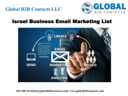 Israel Business Email Marketing List