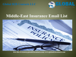 Middle-East Insurance Email List