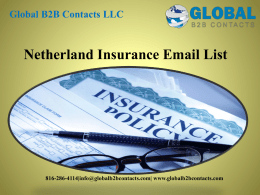Netherland Insurance Email List