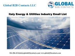 Italy Energy & Utilities Industry Email List