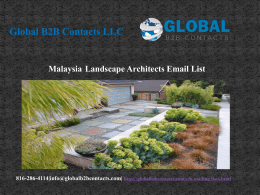 Malaysia Landscape Architects Email List