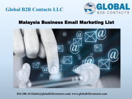 Malaysia Business Email Marketing List