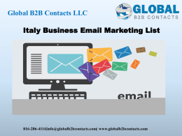 Italy Business Email Marketing List