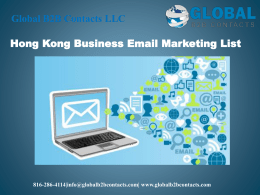 Hong Kong Business Email Marketing List