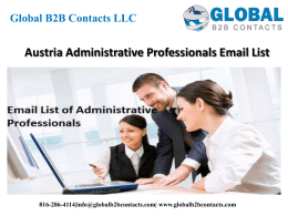Austria Administrative Professionals Email List