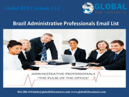 Brazil Administrative Professionals Email List