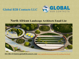 North African Landscape Architects Email List