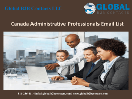 Canada Administrative Professionals Email List
