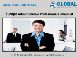 Europe Administrative Professionals Email List