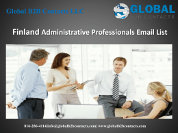 Finland Administrative Professionals Email List