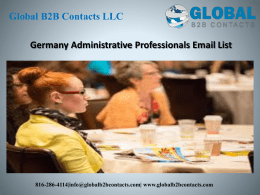Germany Administrative Professionals Email List