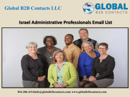 Israel Administrative Professionals Email List