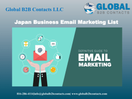 Japan Business Email Marketing List