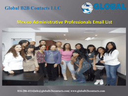 Mexico Administrative Professionals Email List