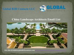 China Landscape Architects Email List