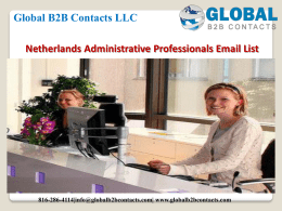 Netherlands Administrative Professionals Email List