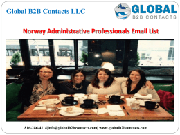 Norway Administrative Professionals Email List