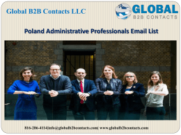 Poland Administrative Professionals Email List