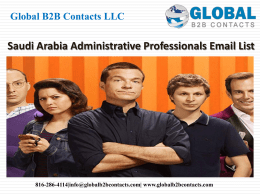 Saudi Arabia Administrative Professionals Email List