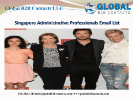 Singapore Administrative Professionals Email List