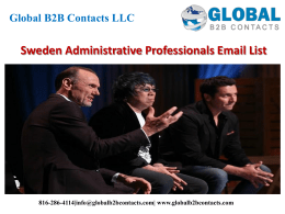 Sweden Administrative Professionals Email List