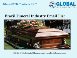 Brazil Funeral Industry Email List