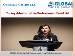 Turkey Administrative Professionals Email List