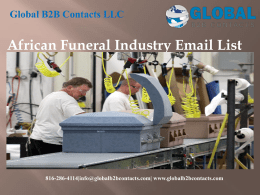 African Funeral Industry Email List