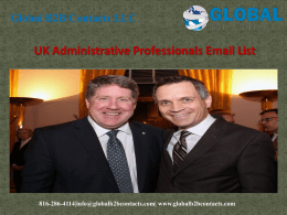 UK Administrative Professionals Email List