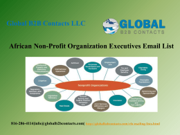 African Non-Profit Organization Executives Email List